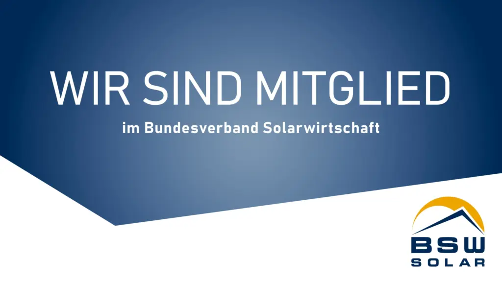 Mitgliedschaft im Bundesverband Solarwirtschaft, Logo mit Sonne und Hausdachgrafik